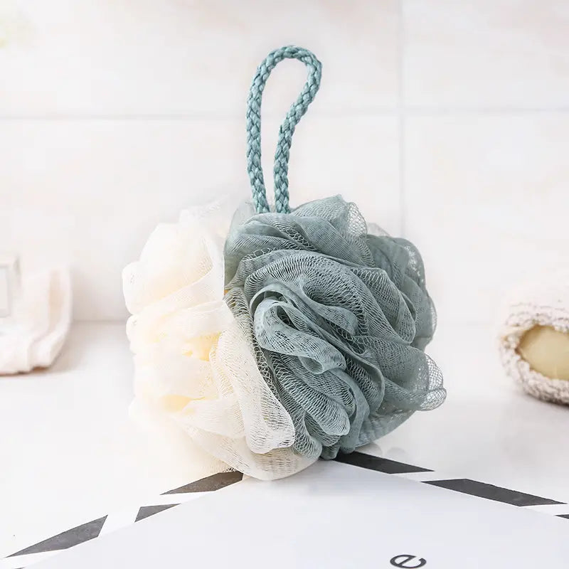 Esponja para baño de dos tonos con alta generación de espuma