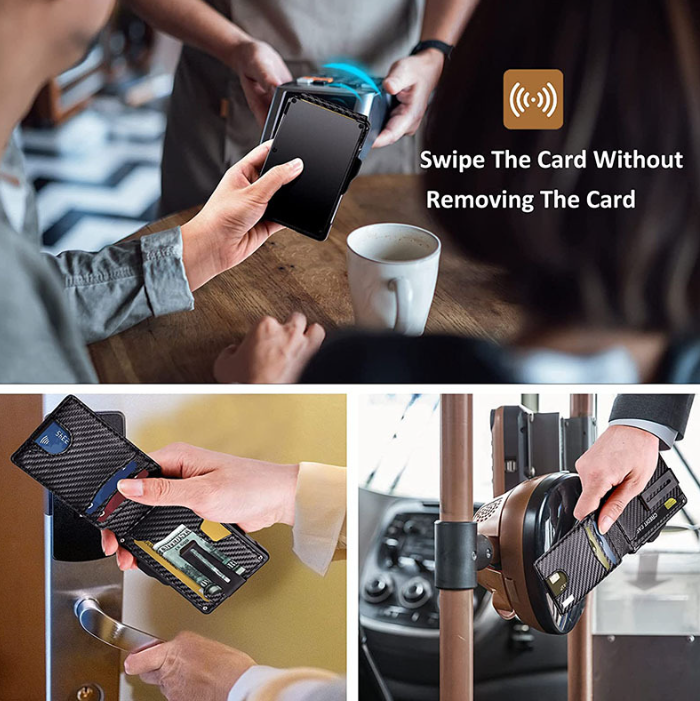 Cartera Porta Tarjetas Slim con Protección RFID – Diseño Minimalista y Seguro