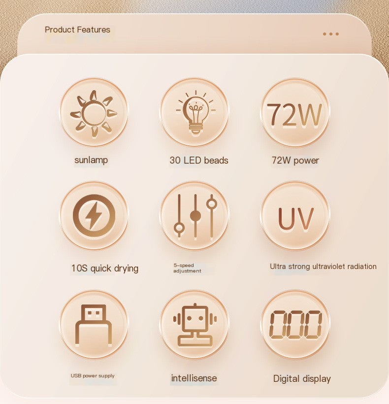 Lámpara UV para uñas gel secado rápido