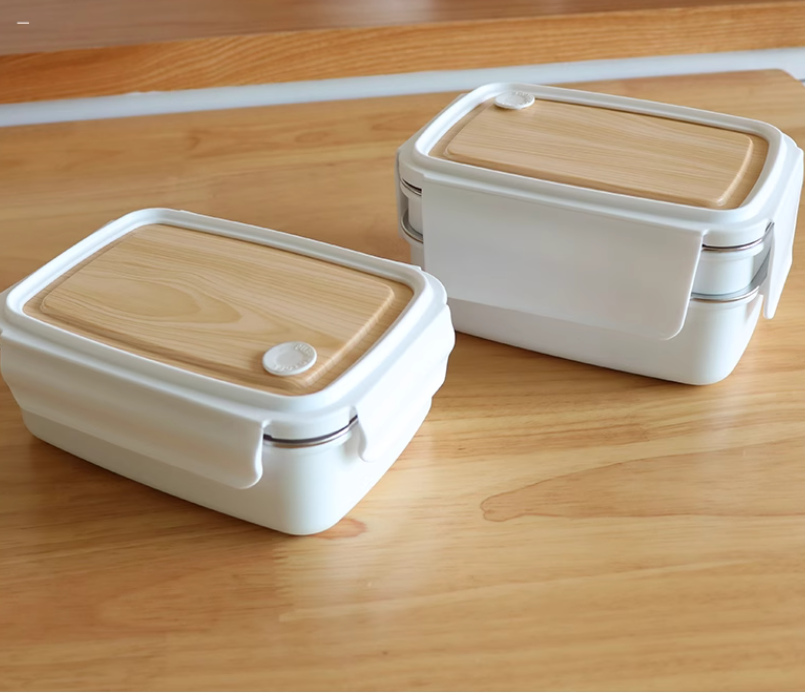 Lonchera térmica portátil estilo japonés de acero inoxidable