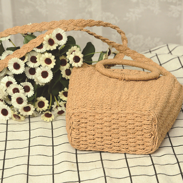 Ravello: Bolso de Rafia Trenzado Premium