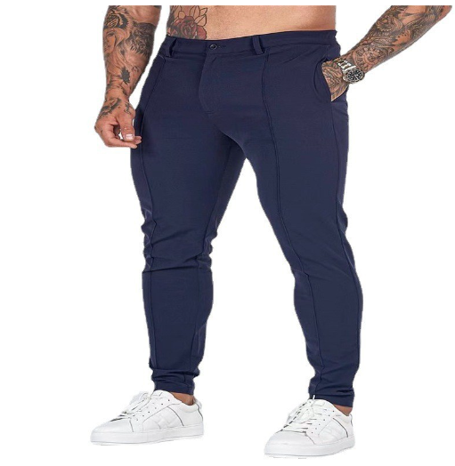 Pantalones de hombre italianos de corte entallado para negocios