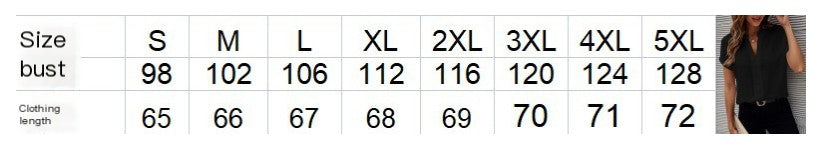 Blusa casual con cuello en V y mangas cortas