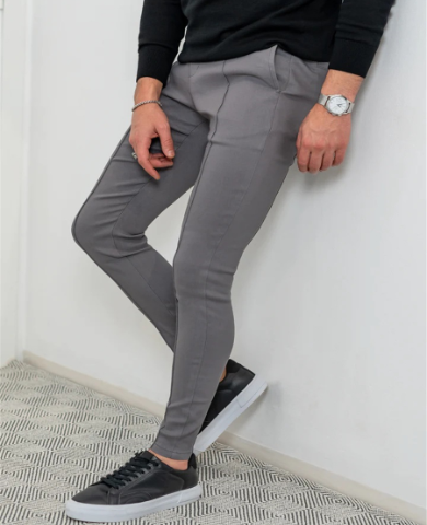Pantalones de hombre italianos de corte entallado para negocios