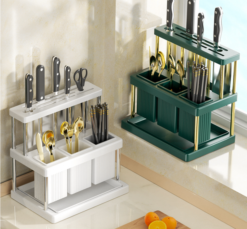 Estante Multifuncional de Lujo para Utensilios de Cocina