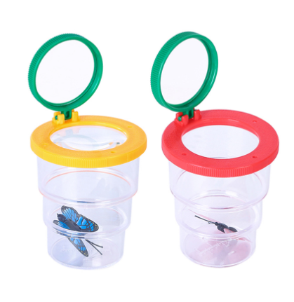 Caja de observación de insectos para niños al aire libre, lupa biológica de exploración para uso estudiantil