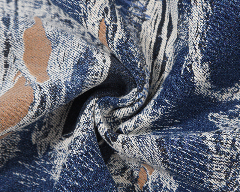 Vaqueros rectos vintage desgastados