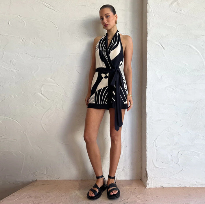 Kira: Vestido con estampado de club, corte A, para mujer