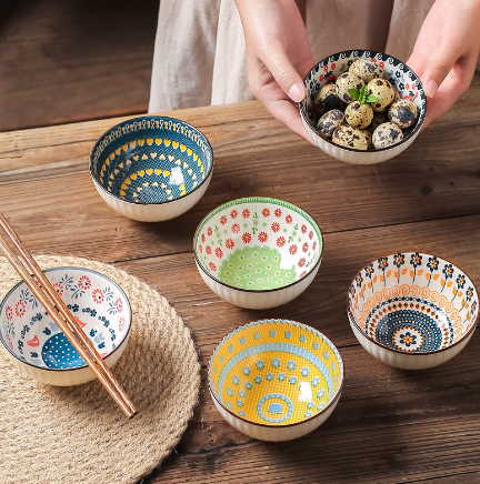 Vajilla colorida cerámica