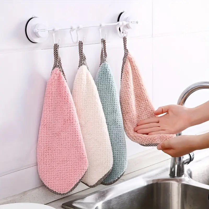 Toalla de mano colgante absorbente de microfibra suave para secado rápido