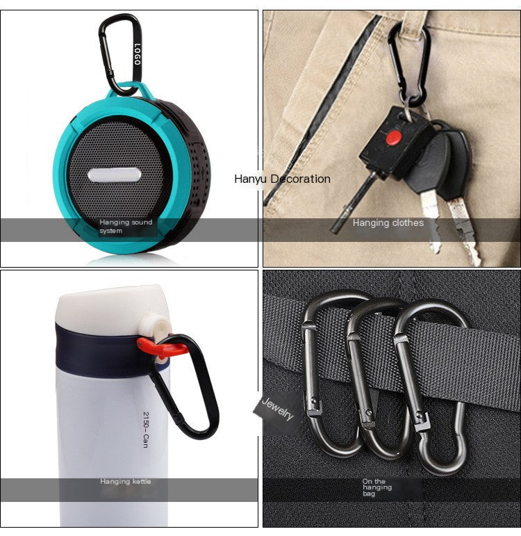 Hebilla de montañismo en forma de U de pista de aleación de aluminio n.° 5 Gancho para auriculares Bluetooth Hebilla en U ovalada Cubierta para dispositivo antipérdida Hebilla de suspensión rápida