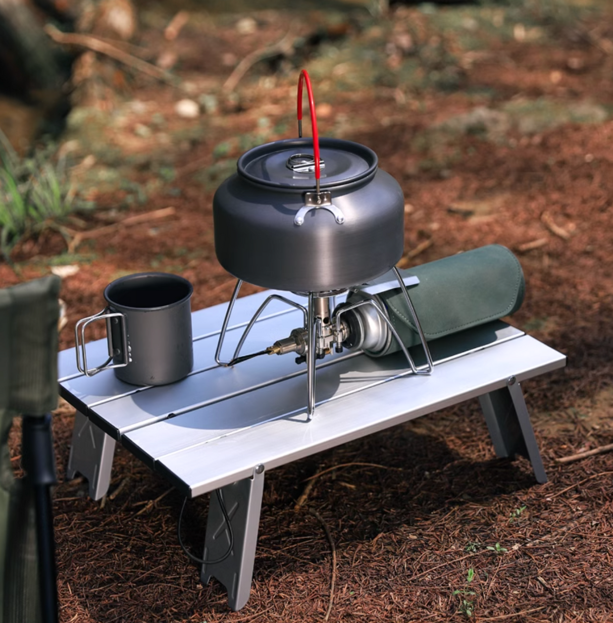 Mesa de camping portátil plegable de aleación de aluminio para exteriores