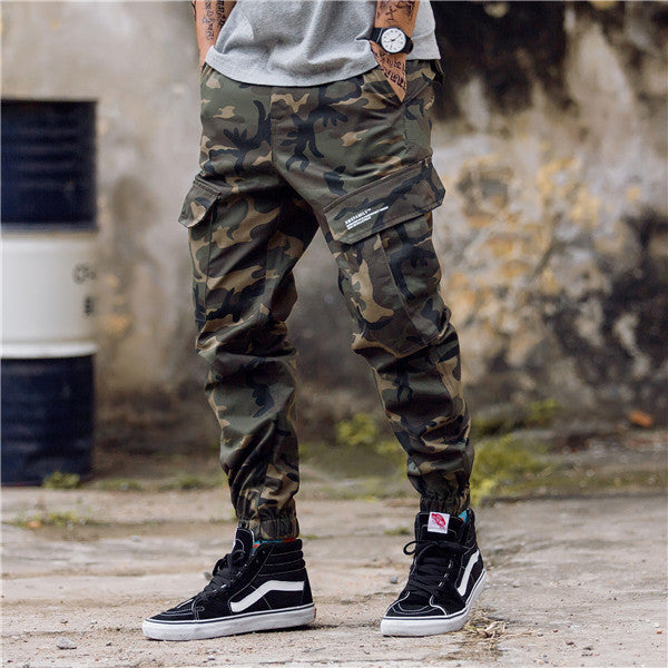 Pantalones de camuflaje, mono multibolsillos