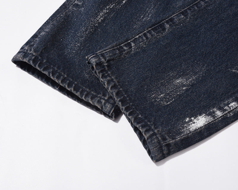 Vaqueros negros rotos con efecto lavado de High Street