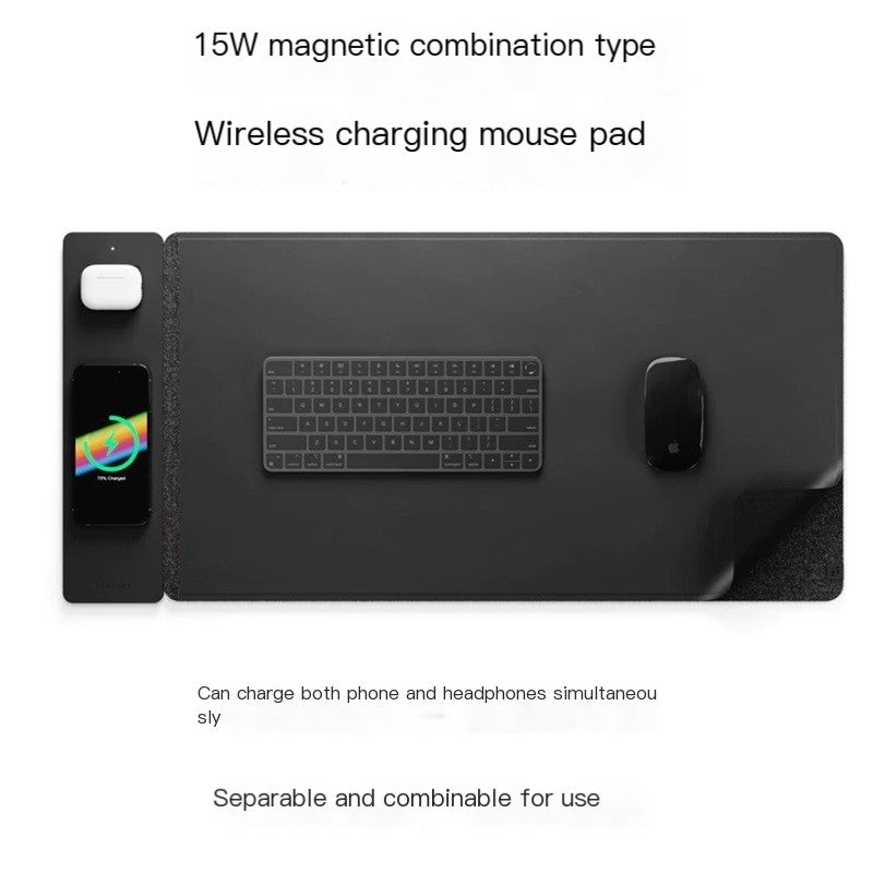 Mousepad con carga inalámbrica magnética