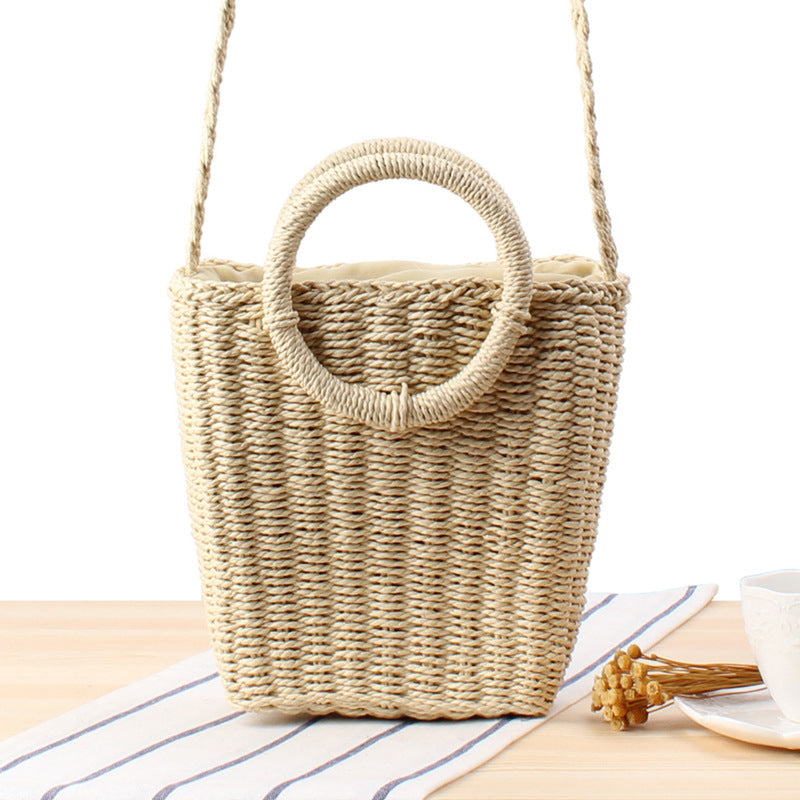 Ravello: Bolso de Rafia Trenzado Premium