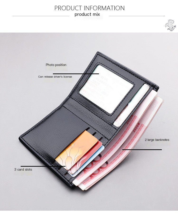 Cartera Vertical para Hombre – Diseño Compacto y Elegante