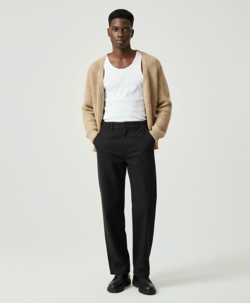 Pantalon de hombre jeans con cintura elástica