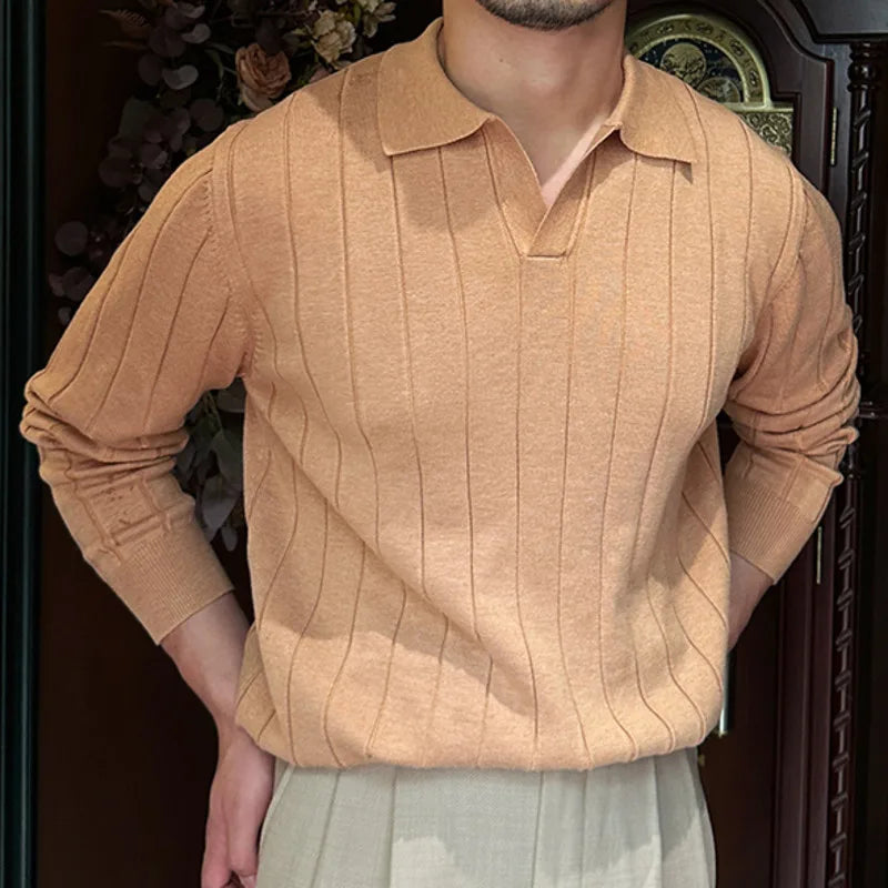 https://ae01.alicdn.com/kf/S5c86d1f1a66a42b48830016151ec6be7C/High-Quality-2023-Fall-Slim-Bottomed-Lapel-Men-Streetwear-Knitted-Sweater-Solid-Color-Knit-T-Shirt.jpg