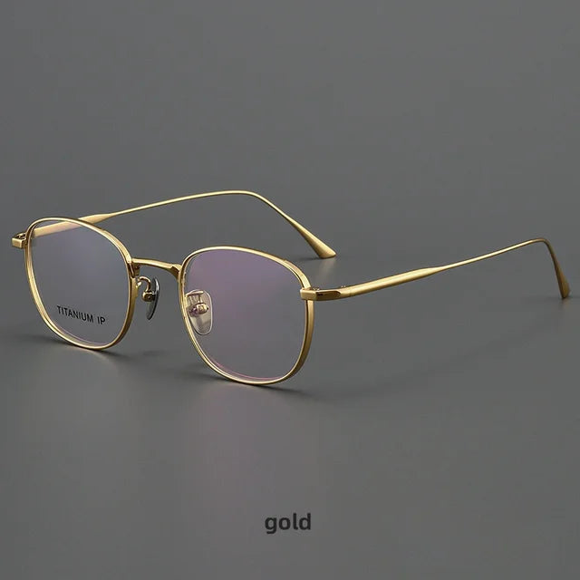 Armazón Retro Redondo de Titanio Puro – Ligeros para Hombre