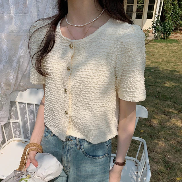 https://ae01.alicdn.com/kf/S4c21d8f35ffa4b62b3e5011eb359410cD/Korean-Chic-O-neck-Short-Sleeve-Shirt-Women-Fashion-Buttons-Slim-Short-Tops-Female-Blouse-Ladies.jpg_640x640.jpg