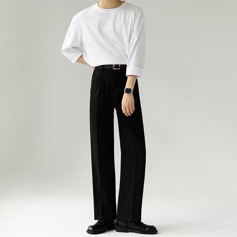 Pantalones de traje pequeños drapeados de nuevo estilo de primavera para jovenes