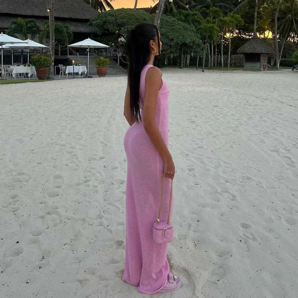 Saga: Vestido largo Giselle Glow