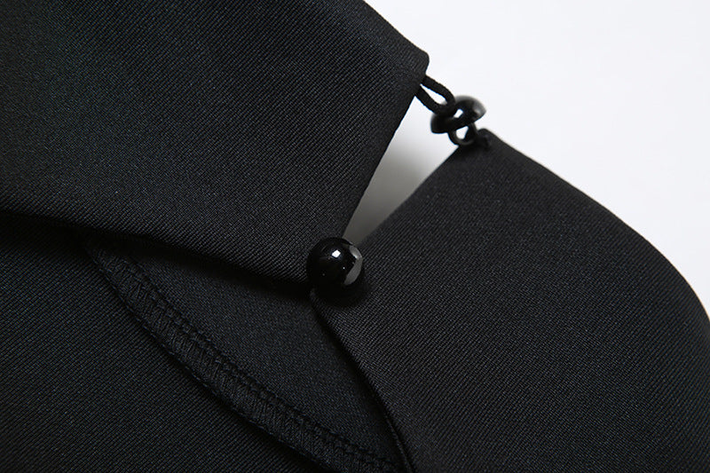Ónix: Vestido elegante de manga larga