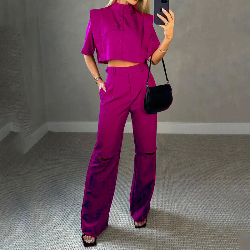 NAEVA: Conjunto Dos Piezas Pantalón Recto