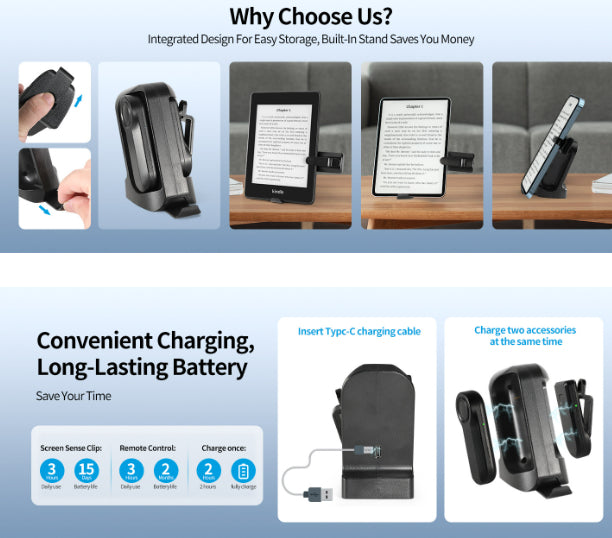 Control remoto inalámbrico para pasar páginas Kindle y tablets