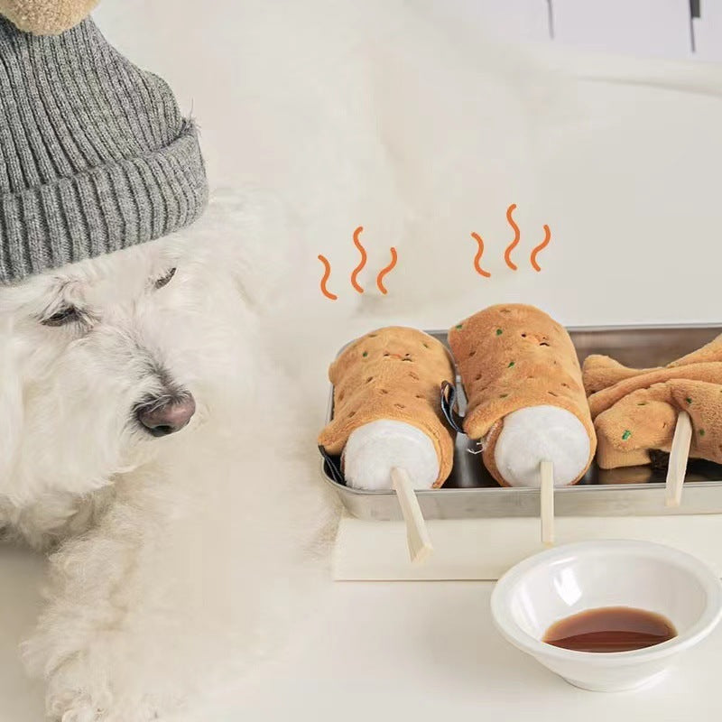 Juguete de comida lenta con voz de pastel de arroz para perros