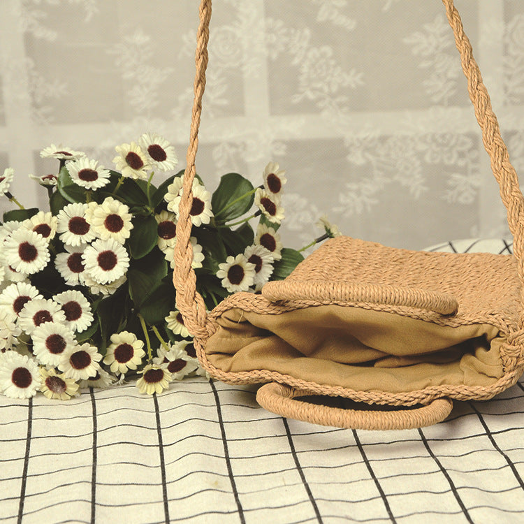 Ravello: Bolso de Rafia Trenzado Premium