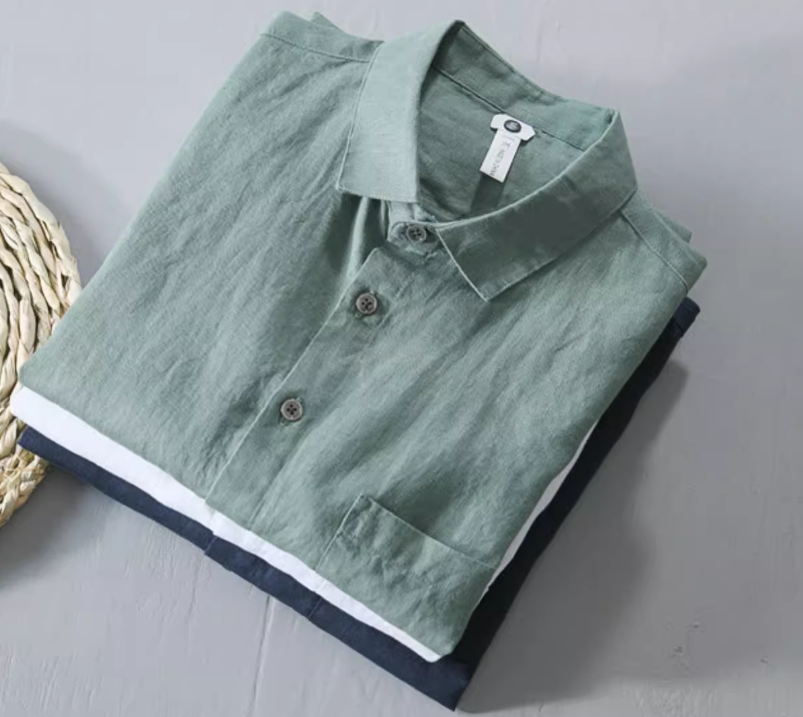 APOLLO: Camisa de Lino de Silueta Contemporánea para Hombre