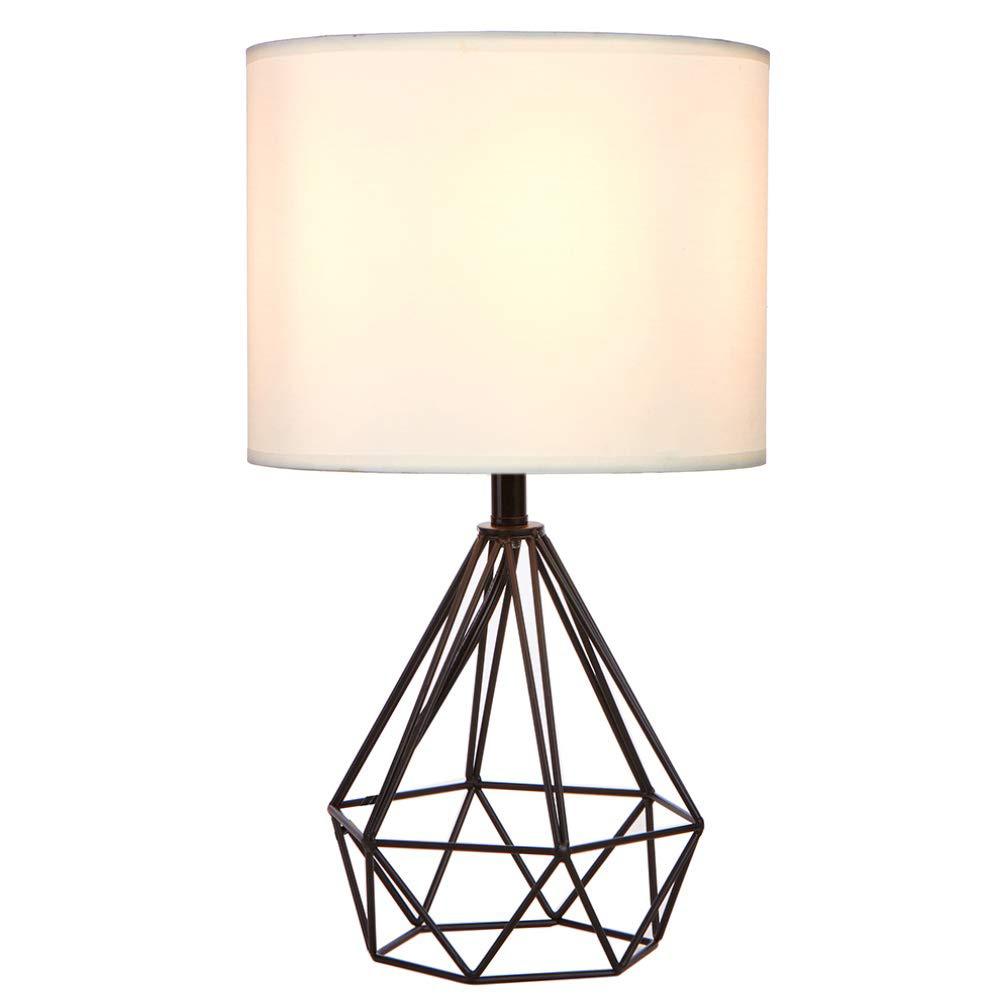 Lámpara de Mesa Minimalista de Hierro con Diseño de Diamante para Decoración del Hogar