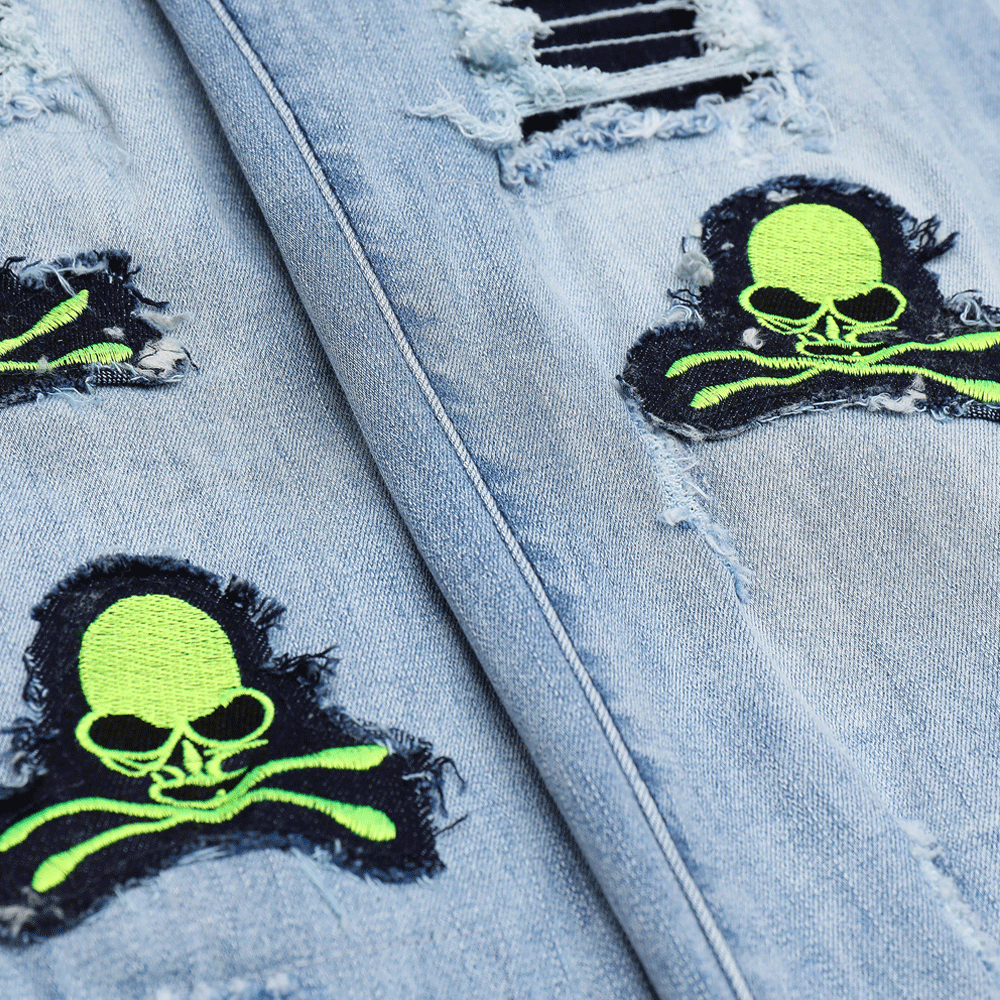 Pantalones rectos ajustados de marca de moda callejera para hombre