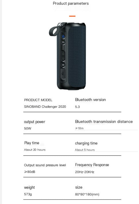 Bocina Bluetooth portátil Ortizan 40W IPX7 resistente agua