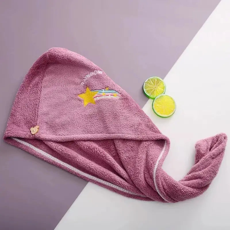 Gorro Secador de Cabello Bordado de Secado Rápido