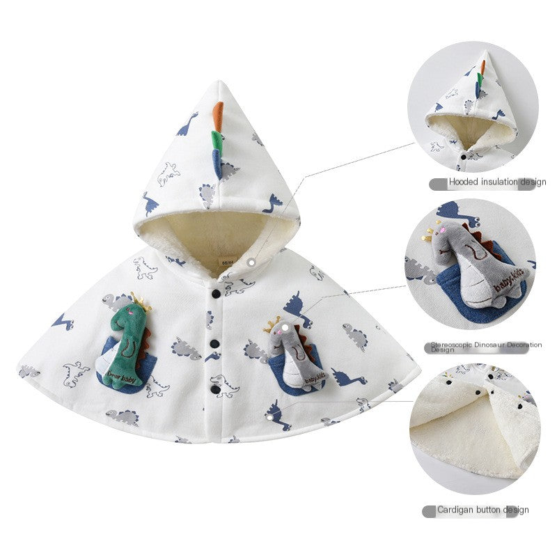 Capa Impermeable Infantil con Diseño de Dinosaurio