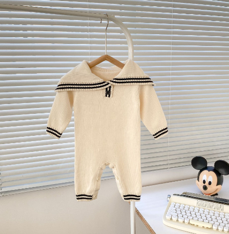 Mono de manga larga de primavera y otoño/traje de gateo/(una pieza)