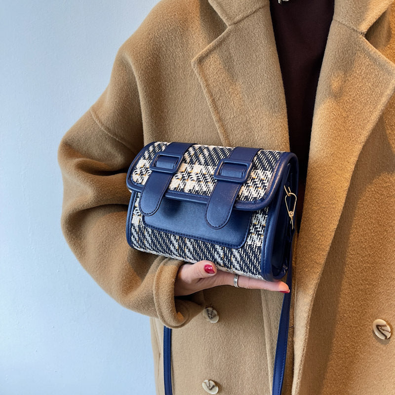 VÉLIDOR: Bolso Messenger Plaid Premium