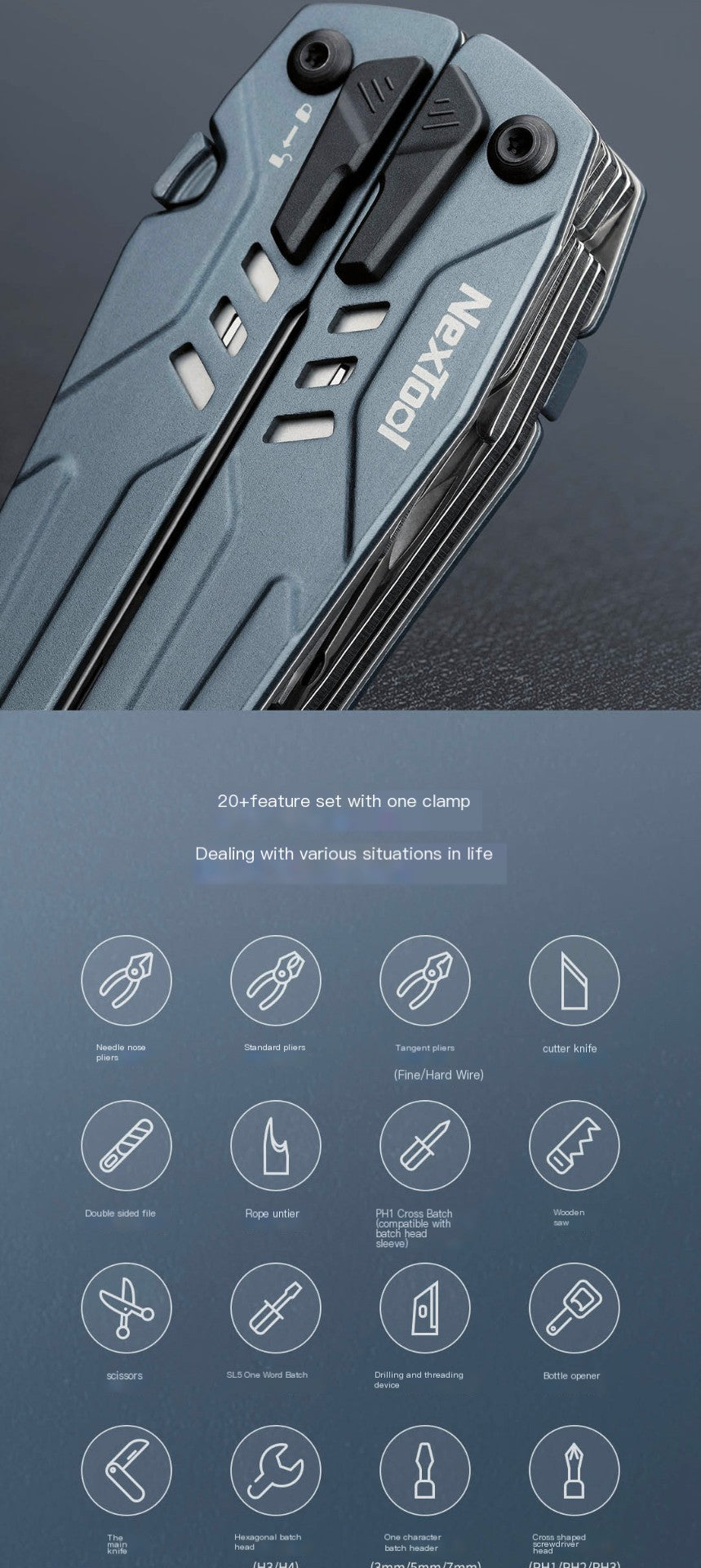 Pinzas Multifuncionales para Uso Doméstico o Herramientas