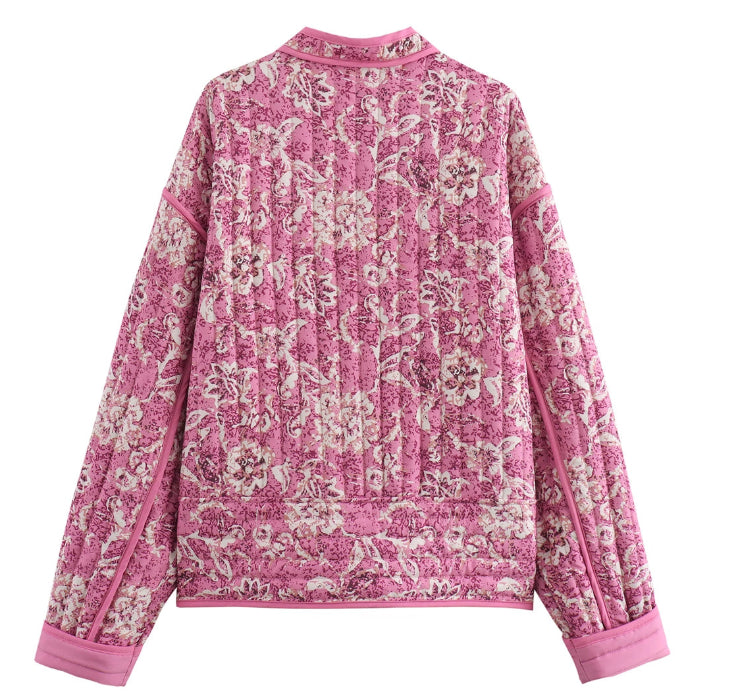 Chaqueta de algodón estampada