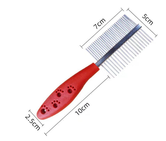 Peines para mascotas, removedor de pelo, dientes de acero inoxidable, cepillo de doble cara