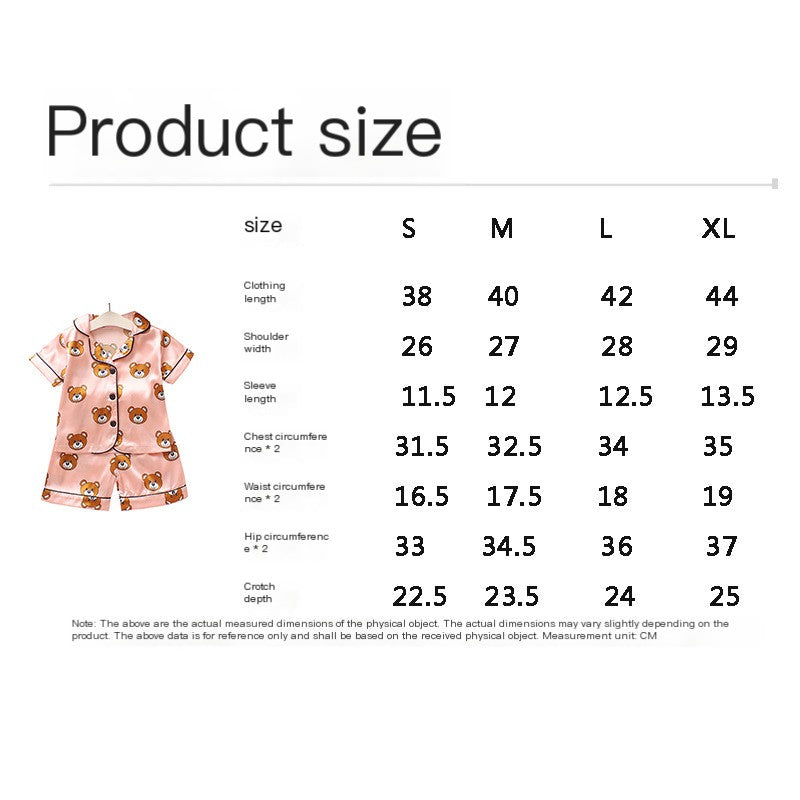 Pijama infantil de satín