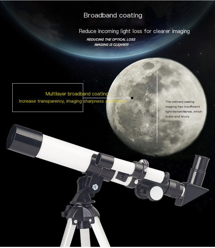 Telescopio astronómico con trípode ajustable - SkyVista UltraZoom 6000X