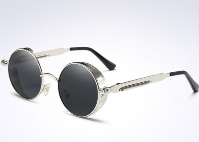 UV-Resistant Round Metal Sunglasses