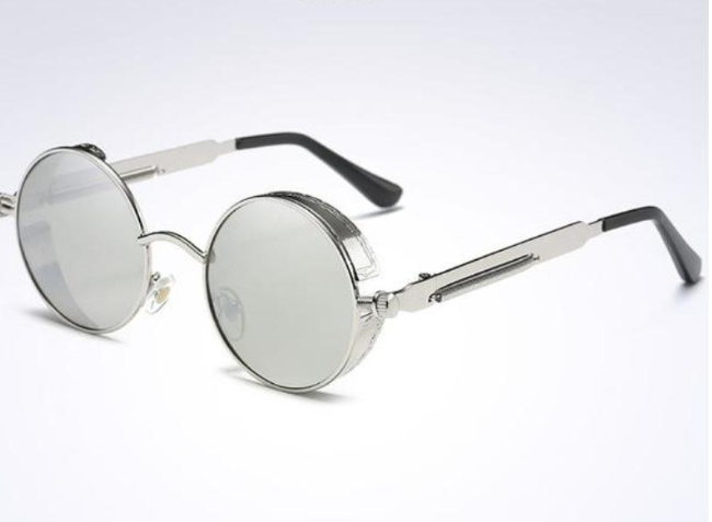 UV-Resistant Round Metal Sunglasses