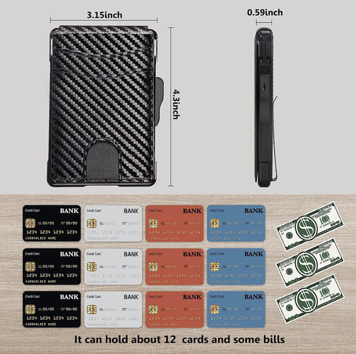 Cartera Porta Tarjetas Slim con Protección RFID – Diseño Minimalista y Seguro