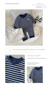 Mono de peluche a rayas