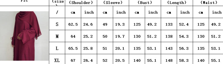 Vestido musulmán de color liso